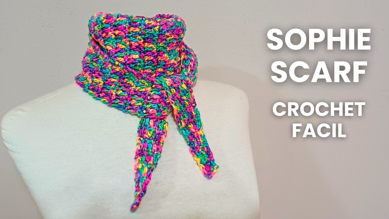 Sophie Scarf a crochet - Pañuelo fácil paso a paso