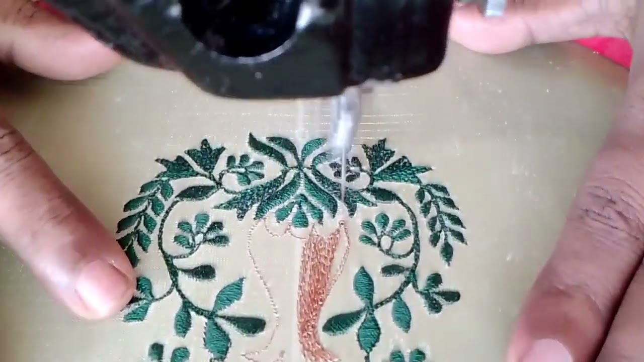 Saree matching design ! Blouse embroidery design #embroiderylover 