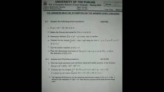 SC-241 | Multivariate Calculus | Spring 2024