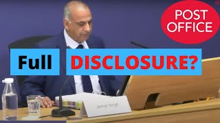 Full Post Office Lawyer OMITS Locking Issue from Disclosure Guide