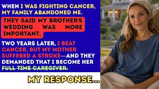 My Family Abandoned My Chemo For My Brother's Wedding — Two Years Later They Needed A Caregiver