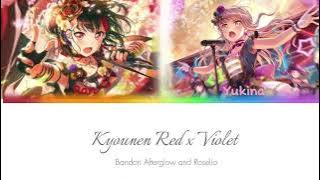 Bandori colour coded lyrics “kyounen Red x Voilet”