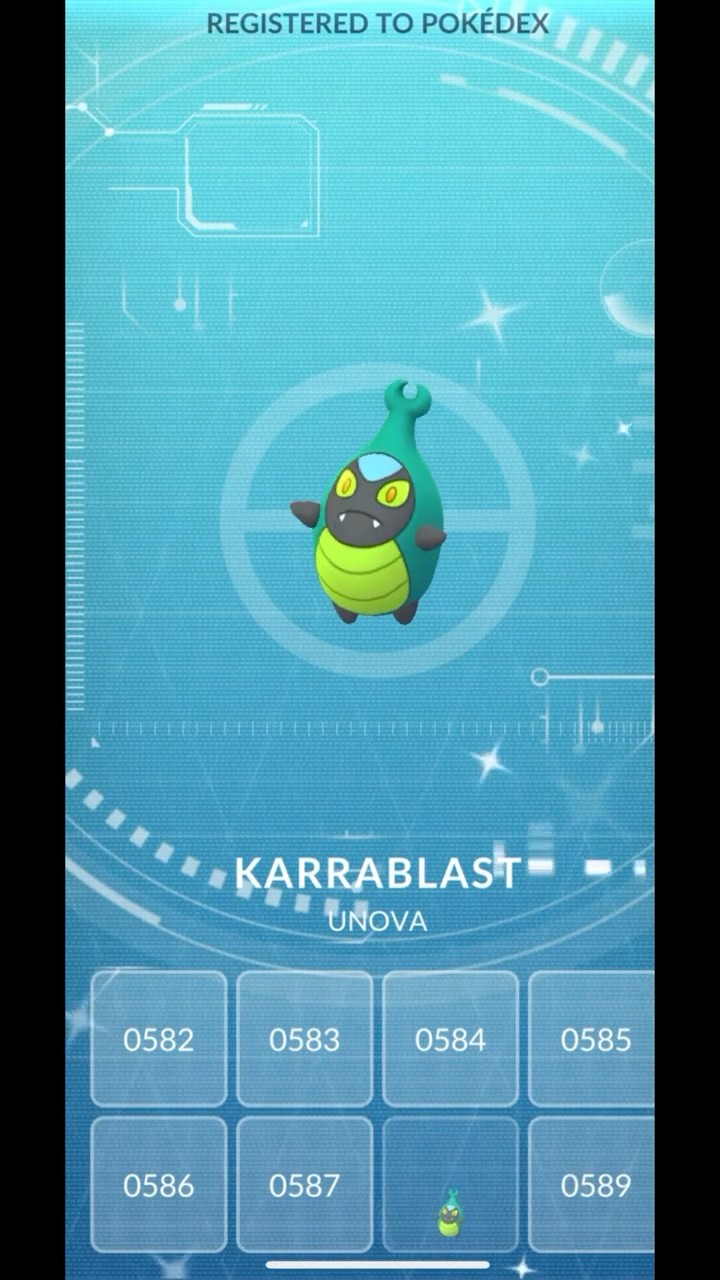 thumbnail image 2 of Pokémon Go Shiny Karrablast With Special Background - Trade - Read Description - PTC 2 of 6
