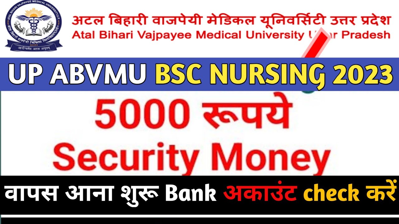 ABVMU BSC NURSING Security fee's Return 2023 security fees return