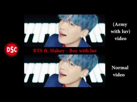 Bts Ft. Halsey - Boy With Luv Normal Vs Army With Luv Comparison - Youtube