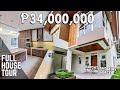 House Tour QCF34 | Contemporary Semi-furnished House for sale | Filinvest 1, Quezon City