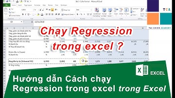 Cách chạy Regression trong Excel