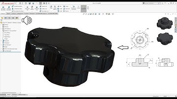 Star Knob SolidWorks Tutorial 2021 step by step! Learn from Home! :D