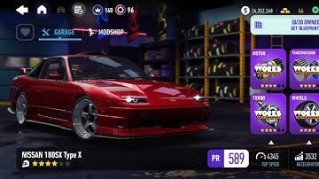 NFS NO LIMITS ☆《 NISSAN 180SX TYPE X 》☆《 UPGRADING PART 2 》☆《 180 DEGREES 》☆《 CHAPTER 4 》