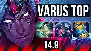 VARUS vs K'SANTE (TOP) | 7 solo kills, Godlike | EUW Master | 14.9