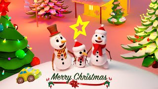 Snowman at Christmas town with kid in search of Gifts video for Kids - Kutty Kids TV