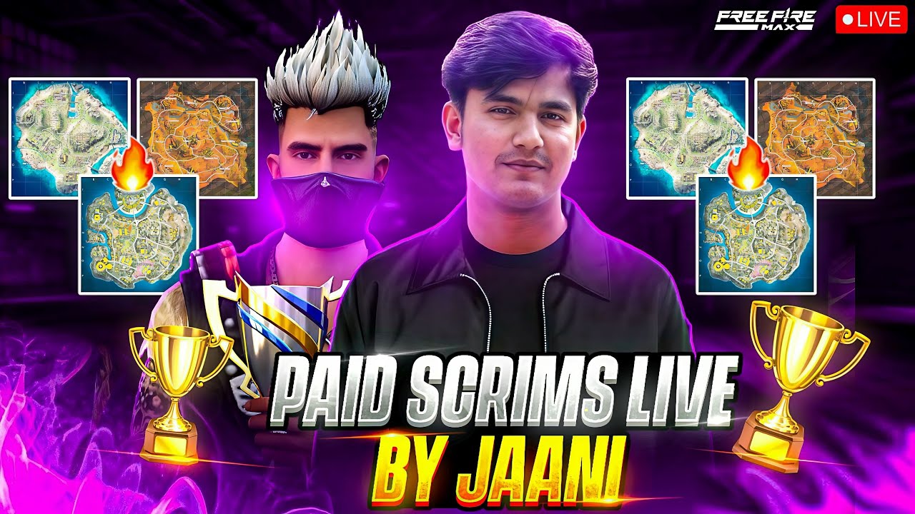 🔴[HI] Free fire live|| T2 LOBBY|| PAID SCRIMS||  Organise by CLUTZA ESPORTS with Caster - JAANI