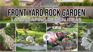 Beautiful Front Yard Rock Garden Landscaping Design Ideas