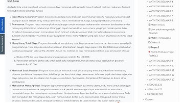 Tugas 2 – Aplikasi Restoran Java | Menu, Pemesanan, Diskon, Struk, dan Manajemen Menu