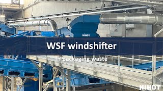 Nihot Recycling WSF windshifter creating a clean heavy and light fraction