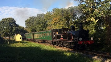 Isle of Wight steam Railway - 24 Calbourne Departing Smallbrook Junction