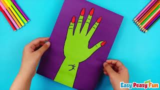 Halloween Handprint Witch Hand
