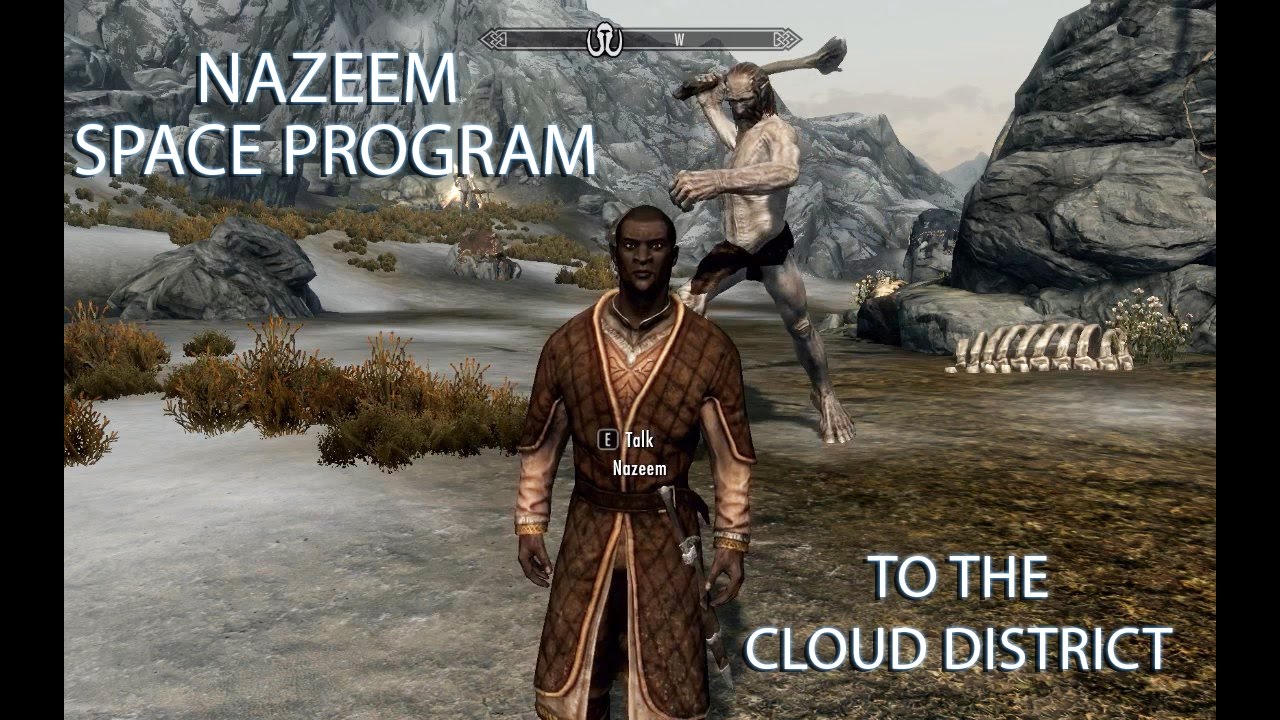 Giant Launches Nazeem To The Cloud District (Skyrim)