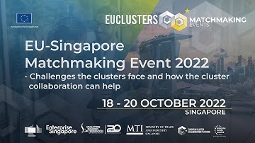 EU-Singapore Matchmaking Event 2022: Challenges the clusters face and how the collaboration can help