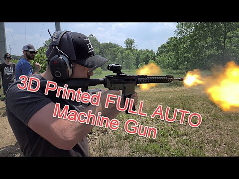 3D Printed FULL AUTO Machine Gun Testing