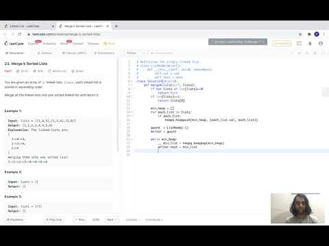Leetcode-23 : Merge K sorted List - YouTube