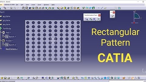 How to create Rectangular Pattern in Catia V5 R20