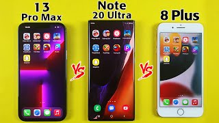 iPhone 13 Pro Max vs Note 20 Ultra vs iPhone 8 Plus SPEED TEST in 2022 🔥
