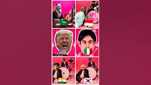 APT - ROSÉ & Bruno Mars || Cover by rosé,asiska,Tramp,arab,davie,roket |#shorts #APT #rosé #battle