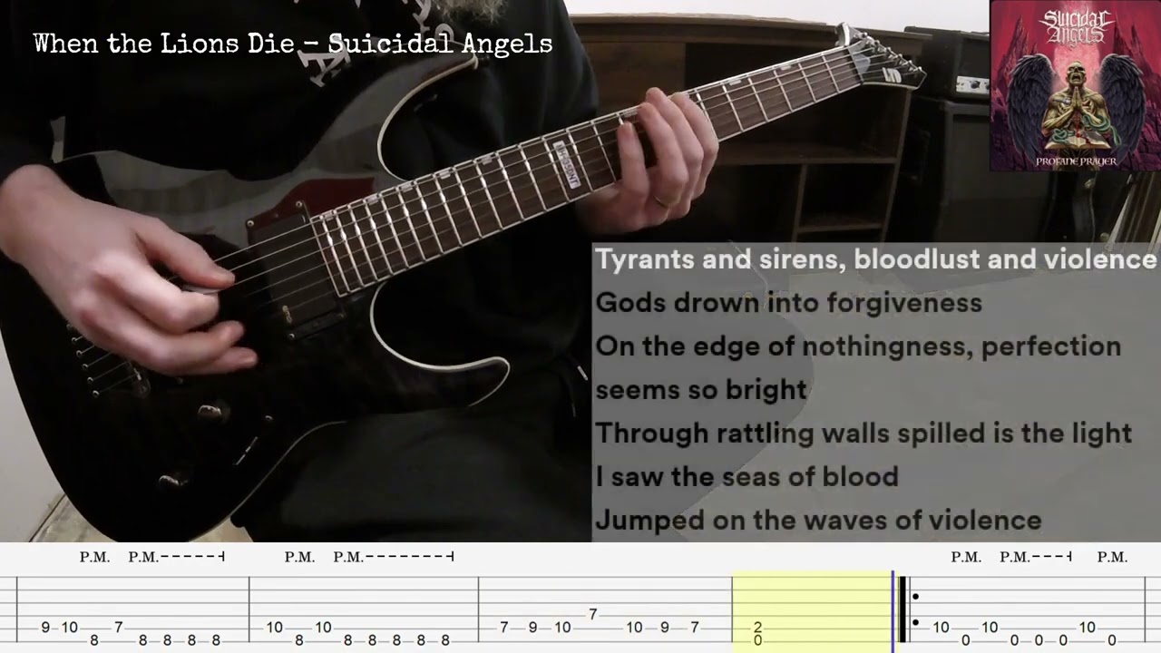 When the Lions Die - Suicidal Angels (guitar cover + tabs)