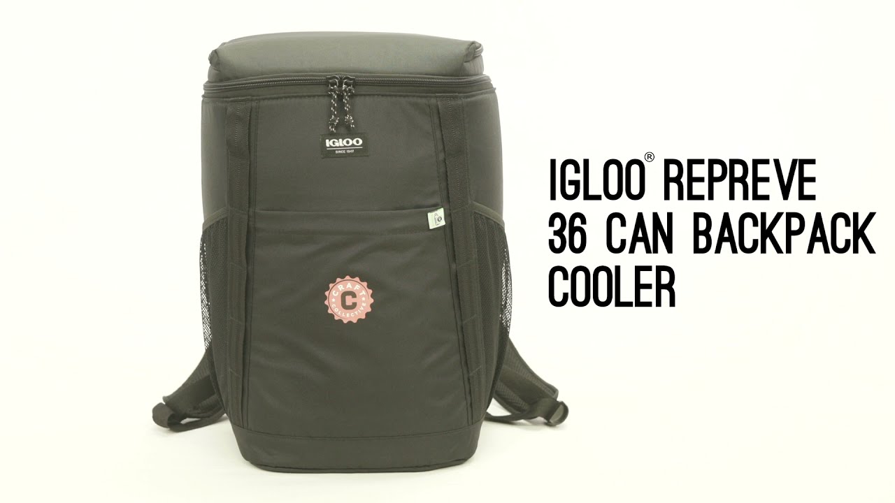 ⁣Igloo REPREVE 36 Can Backpack Cooler | Gemline | Promotional Products