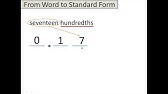 Writing a decimal in word form - YouTube