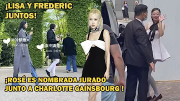 Lisa pasea junto a Frederic Arnault, su fotógrafo personal, Jennie Jentle Salon, Rosé jurado YSL