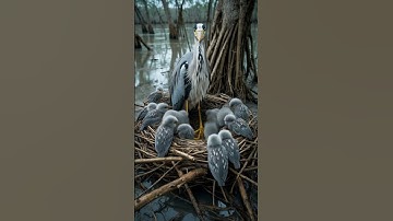 Thumbnail of Swamp Shadows: A Black-crowned Night Heron’s Cradle #heron #birds #birdnest