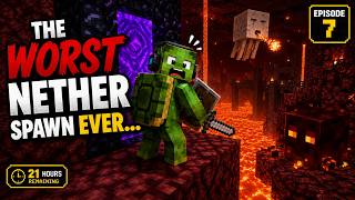 The WORST Nether Spawn Ever... | Minecraft Hardcore