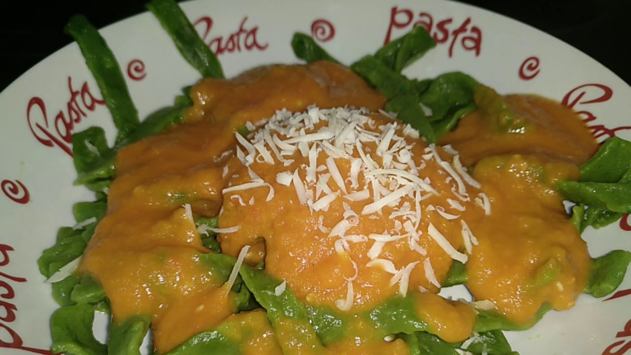 Pasta fresca Vegana casera de espinacas YouTube