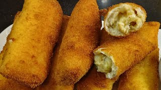 Bread Chicken Cheese Mayo Rolls by saimaskitchenette | Crispy Chicken Bread Rolls ‎
