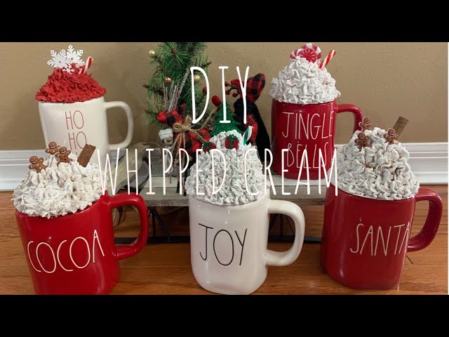How To Make Faux Whipped Cream Mug Toppers - Something Turquoise