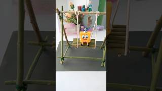How To Make Miniature Swing #Shorts #Diy #Art #Youtubeshorts