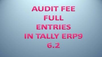 Audit Fee/Charges Entry in Tally Erp9 6.2 || Full Explain RCM And TDS on Audit Fee In Tally