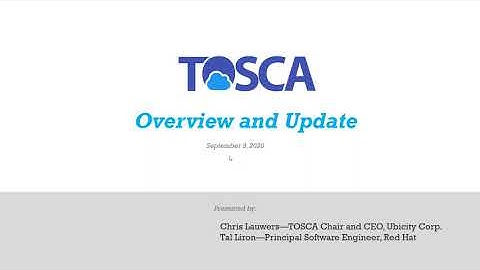 TOSCA the ‘Go To’ Choice for Workload Cloud based Applications & Services Lifecycle Management