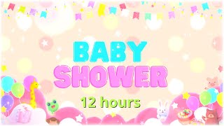 [12 HOURS] 🅱🅰🅱🆈 ​ 🆂🅷🅾🆆🅴🆁 Background Video With Instumental Music For Baby Shower! 💗🤰🍼 screenshot 4