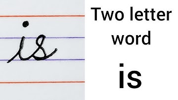 EP #12 - Two letter word "is" in cursive | LEARN EASILY