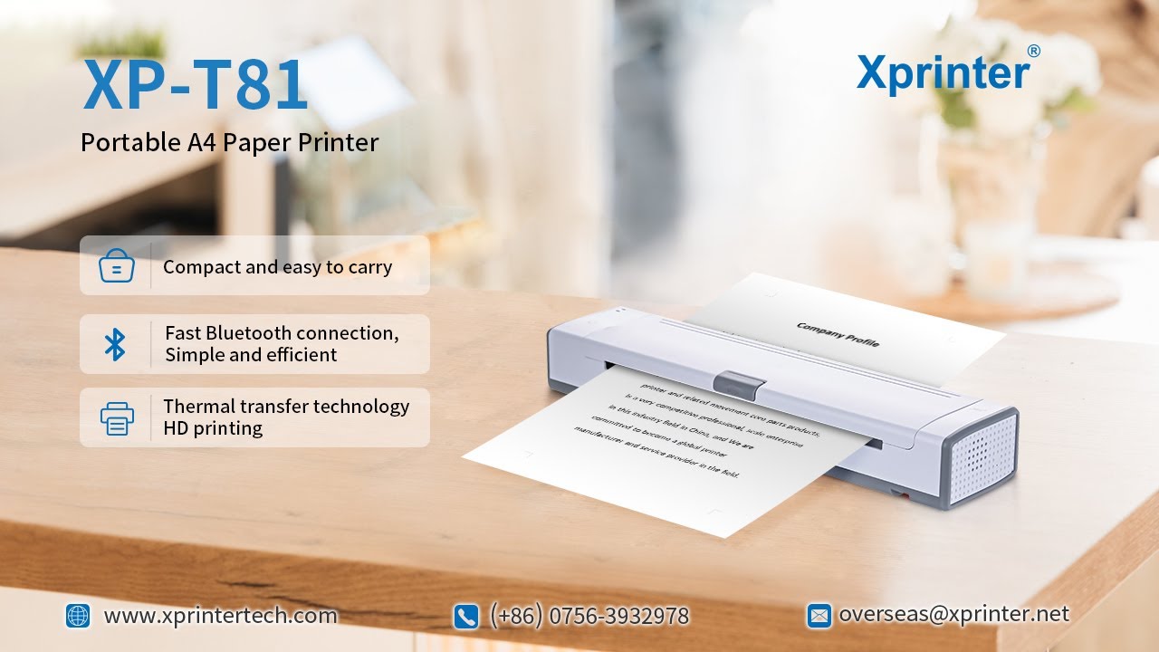 Why not use a Bluetooth portable A4 printer XP-T81 to work smarter