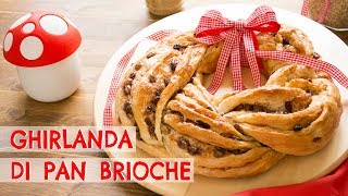 Ghirlanda di Pan Brioche con Uvetta e Cannella | Ricetta Dolce | 55Winston55