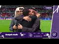 لقاء الحسين عموتة ونجوم المنتخب الاردني بعد التأهل التاريخي لنهائي كأس اسيا 2024