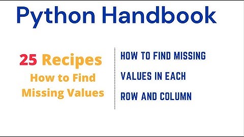 Python Book | How to find Missing Values in Python Pandas Dataset for each row or column or cell