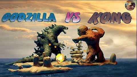 Godzilla vs Kong aircraft carrier battle (claymation)