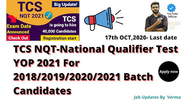 TCS NQT 2021 Registration Process detailed-Step by Step-TCS NQT 2021|For 2018/2019/2020/2021 Batch