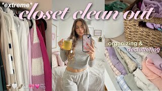 CLOSET CLEANOUT AND ORGANIZATION ✨🧺 decluttering, \& deep cleaning