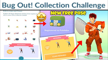 Bug Out! Collection Challenge Rewards (Pokemon Go) Free New Pose 🤩